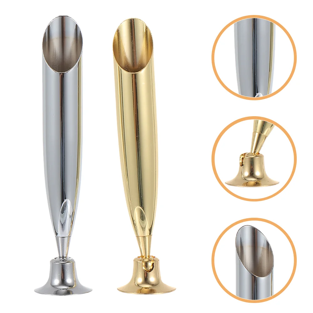 

Stainless Steel Pen Holder Single Pen Holder Pen Stand Desk Pen Holder Base Metal Ballpoint Pen Attached Base Stand Desk