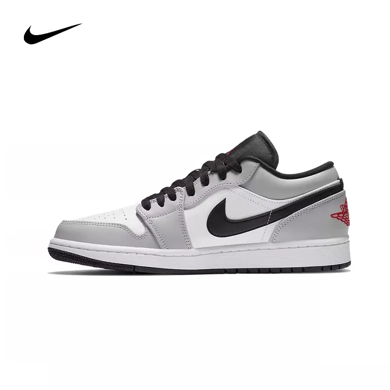 thumbnail image 1 of Zapatillas de baloncesto Air Jordan 1 de cuero, estilo retro, modernas, antideslizantes, resistentes al desgaste y de corte bajo para hombre, 1 of 4