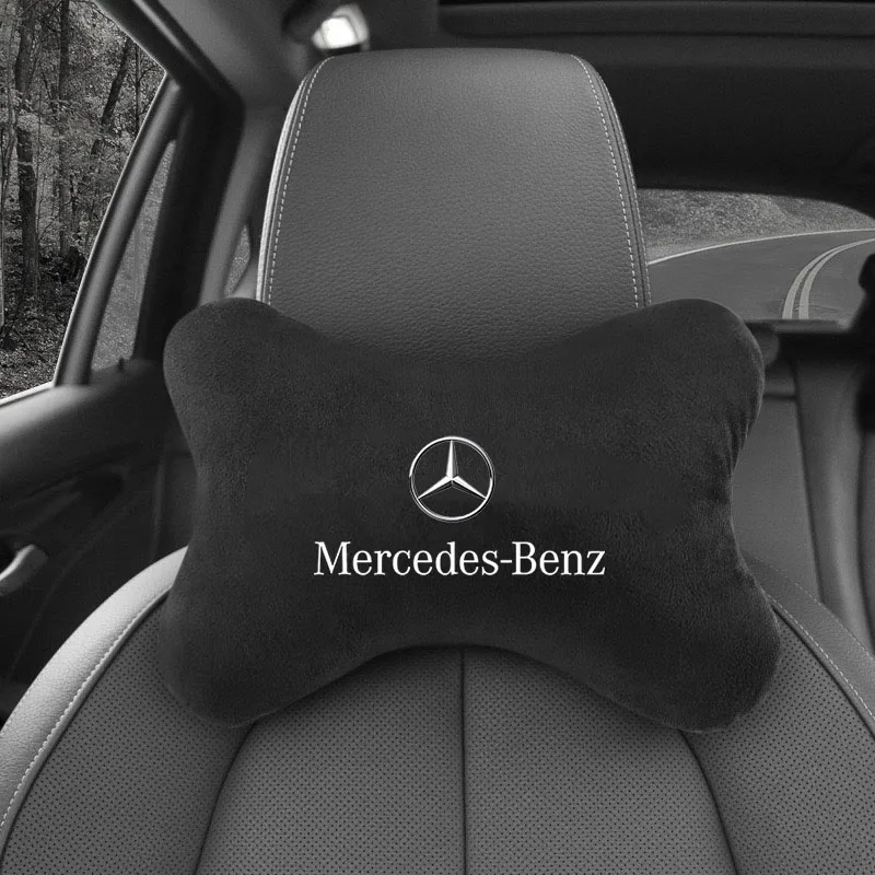 Car headrest car pillow car neck pillow Neck Support Seat Auto Breathable Pillow Protector Neck Compatible For Mercedes Benz W211 W203 W204 W210 AMG W202