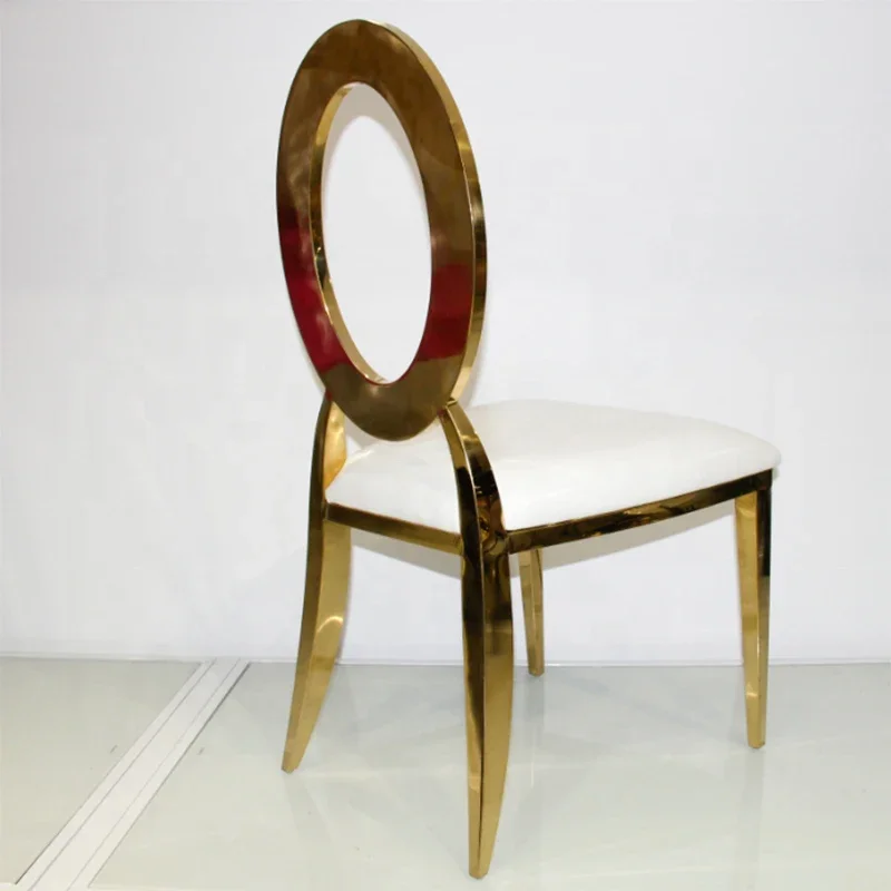 Fancy New Design o Gold Backrest Metal Banquet Wedding Chairs for Hotel Ballroom Furniture Modern