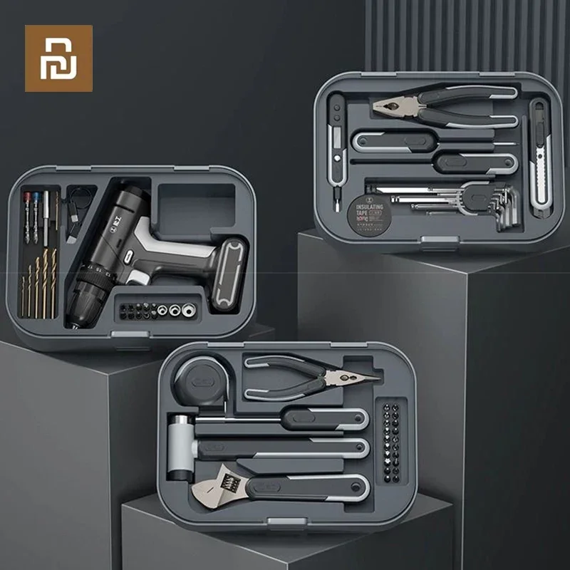 

Xiaomi Greener Box Home Layered Toolbox Set Home Multifunctional Maintenance Tool Combination Electric Drill Pliers Knife Wrench