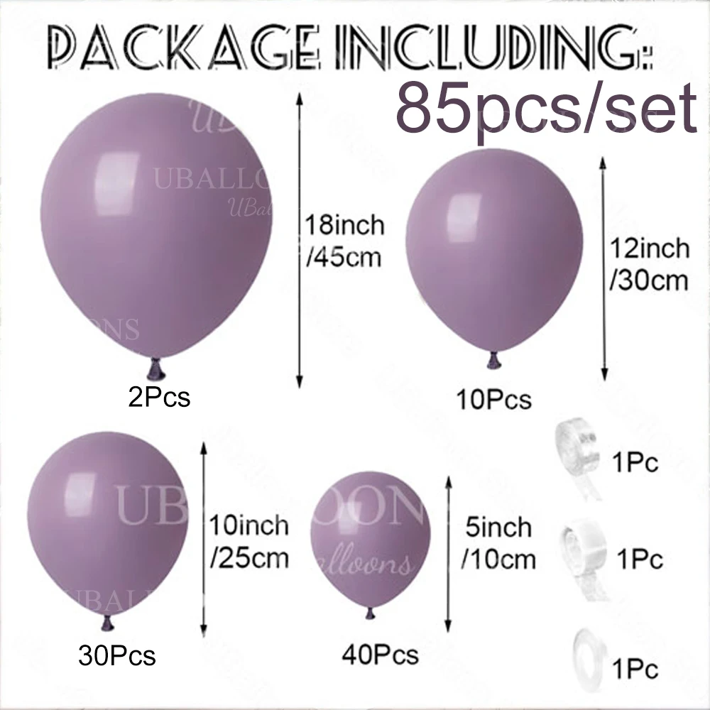 Dusty Purple Balloon Garland Kit for Celebrations and Decor