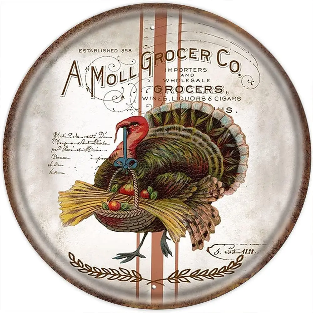 

Деревенский турецкий круглый жестяной знак, забавная железная картина на День Благодарения, настенный знак для дома, офиса, спальни, кофе, бара, клуба, паба, мужская пещера Rou