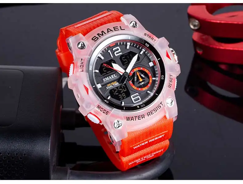 SMAEL Sportuhr, Militär-Armbanduhr für Herren, Alarm, Stoppuhr, LED, digitale Hintergrundbeleuchtung, Dual-Zeitanzeige, wasserdichte Uhr für Herren, 8007 – Detail 12