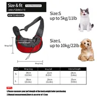 1 PCs Pet Bag Cat Dog Travel Portable Cross-body Shoulder Bag Breathable Mesh Pet Backpack 3