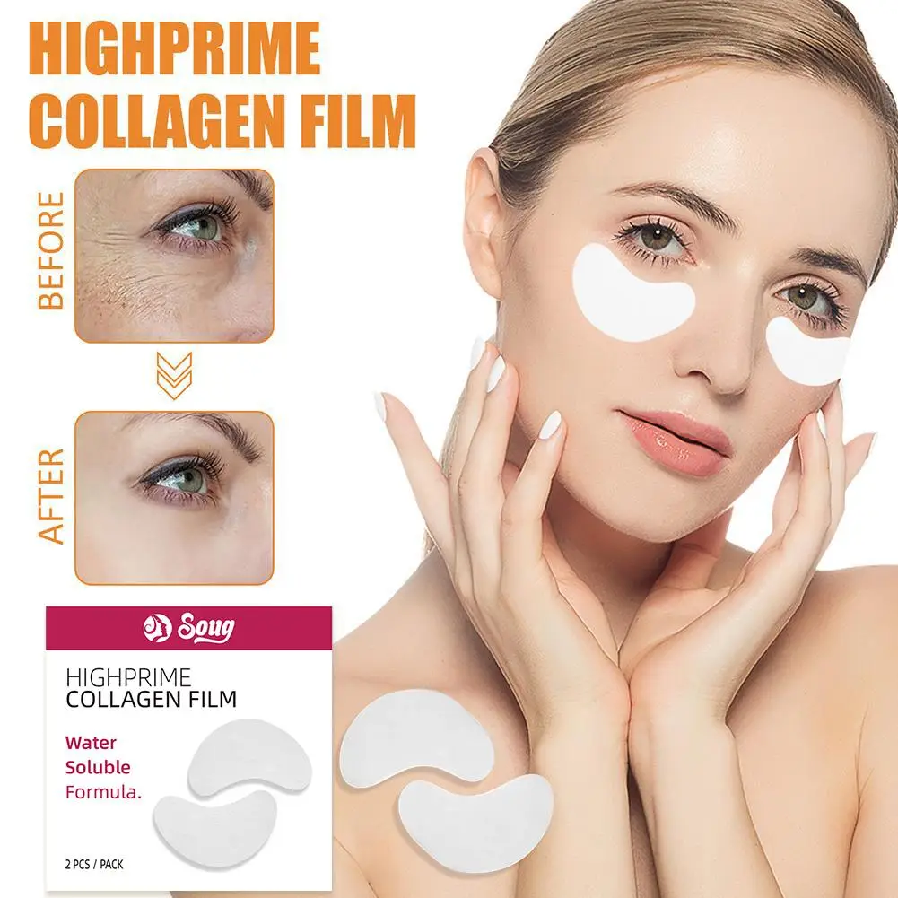 2pcs Collagen Water Soluble Eye Mask Moisturizing Face Dark Circles Acne Beauty Korean Beauty Cosmetic farm stay collagen water full moist sleep mask 4 мл 20 шт 3 варианта