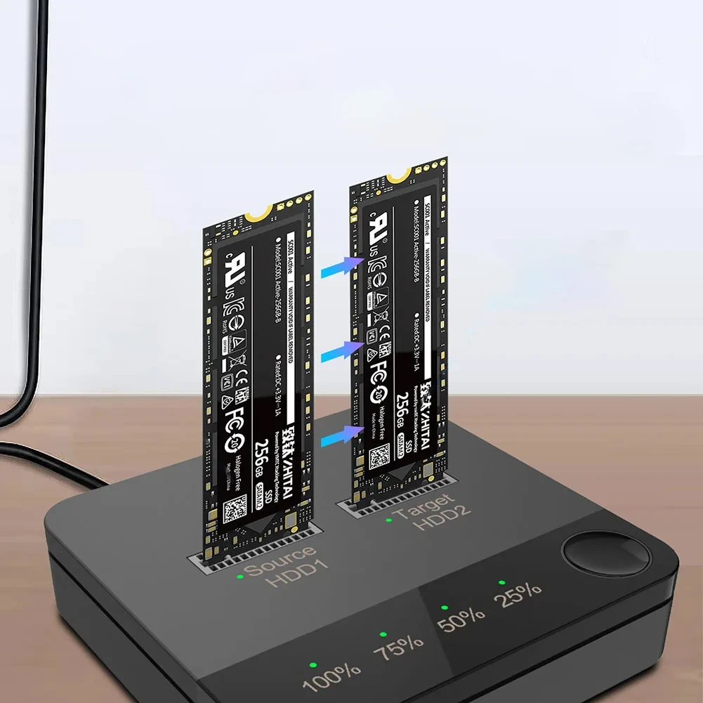 Reader M.2 SATA M.2 NVME Intercopy Duplicator Offline Copy Replicator for SSD Size 2230/2242/2260/2280/22110 1/2PCS