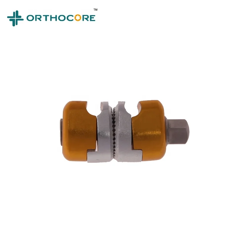 

External fixation of surgical instruments using a Hoffman rod coupling, for use in a 5mm rod or column Stryker system