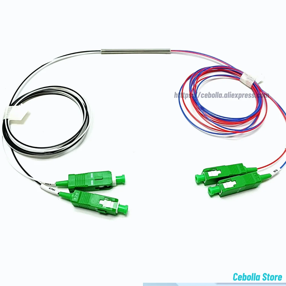 2pcs/lot 2X2 Optic Coupler Splittter Optical Fiber FBT Splitter 50:50 SC/APC Connector FTTH