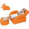 Kids Couch, Toddler Chair with Ottoman, Toddler Couch with 5 Adjustable Backrests, Leatherette Sofa Chair is Waterproof 1