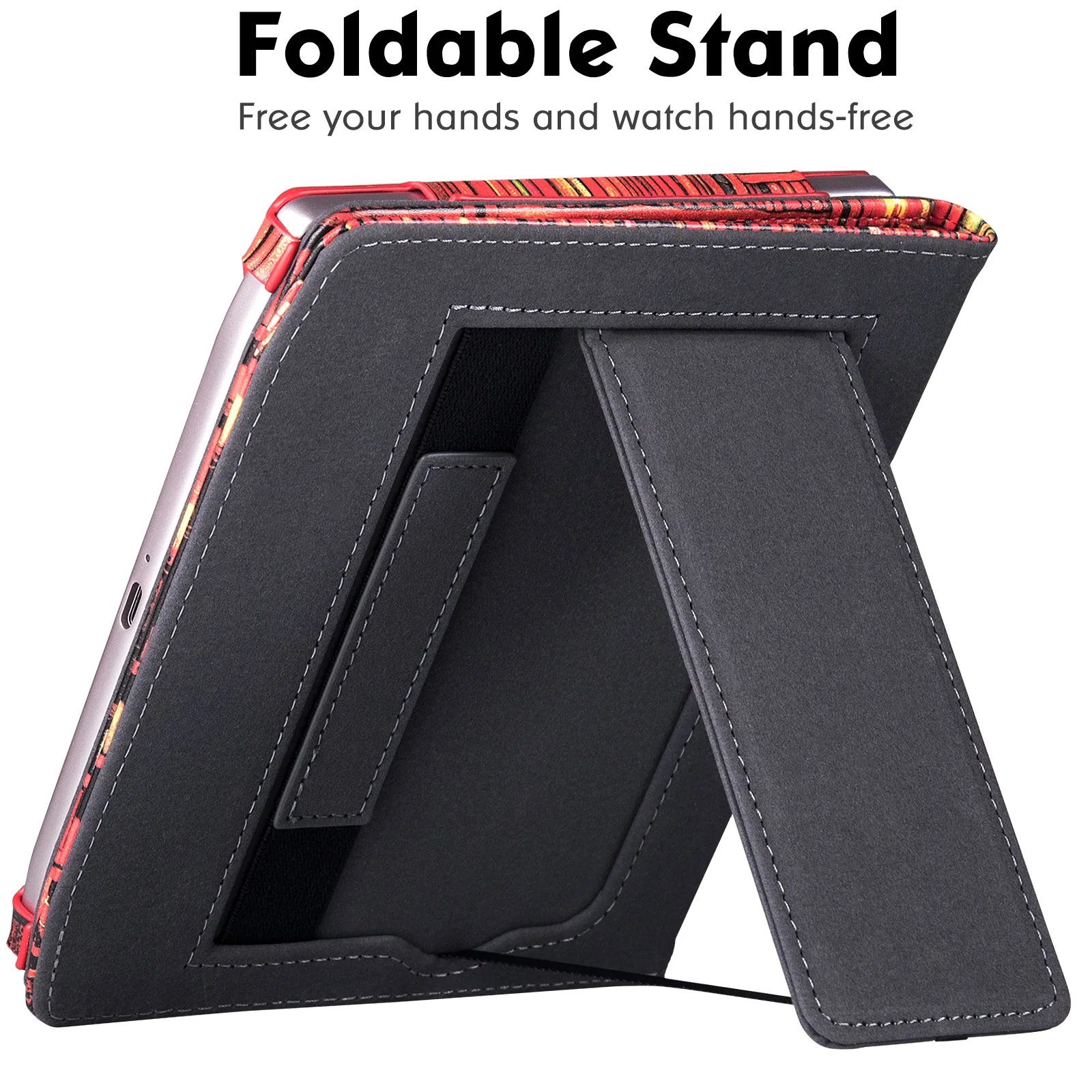 Estojo com Suporte para Ereader Novidades Pocketbook Era Modelo Pb700 Capa Protetora Fólio de Livro de Couro pu com Alça de Mão Despertador Automático para Dormir - Imagem 6
