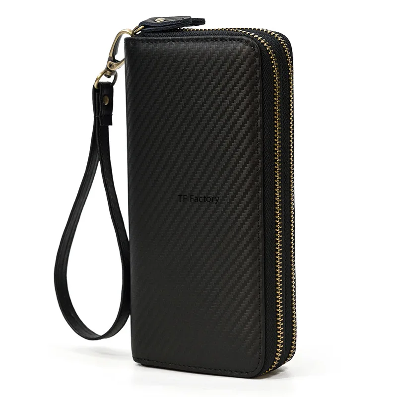 Premium Leather Long Wallet with Money Clip