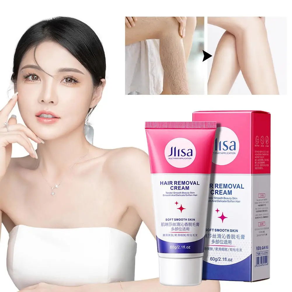 

60g Silky Hair Removal Cream Mild Skin Care Hair Removal On Armpits Legs Limbs For Male Female Student Lasting Hair Suppres Z0O6