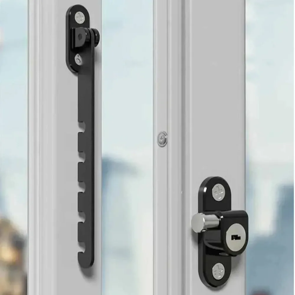 Metal Window Lock Windproof Security Stopper for Child Safety