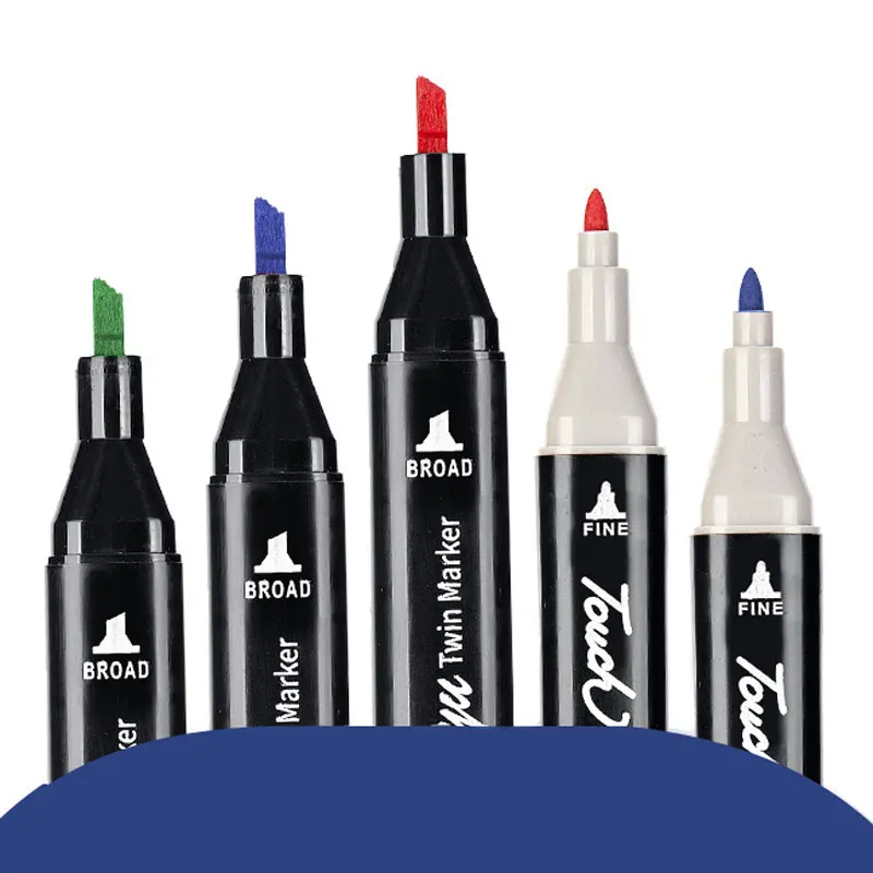 60 Colors Marker Pen, Dual Head Design, Black Pole, Art Specific Drawing Tool