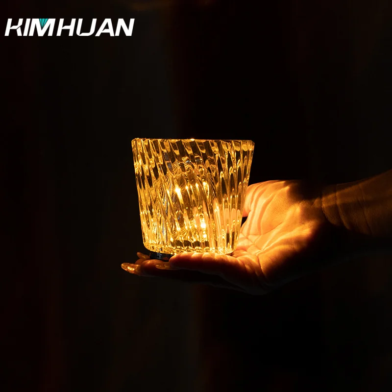 Battery Lamp children's Tabletop Light Scandinavian Crystal Table Lamp Desk Decoration Lamp Bedroom Room Lamp LED USB Chargeable
