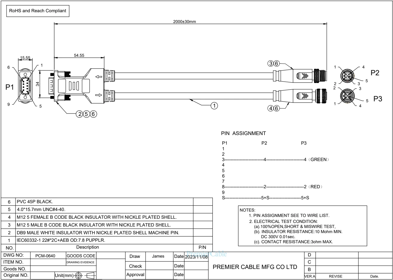 PLC-Programmierung Profibus-Kabel 180 ° Axial D-SUB 9Pin DB9 auf M12 B Code Profibus DP Kabel kompatibel SUBCON-PLUS-PROFIB/AX/SC – Detail 1