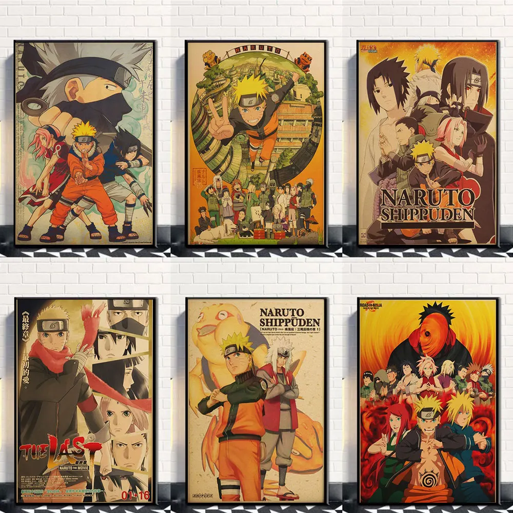 Modern Vintage Japanese Naruto Anime Posters Comic Canvas Painting Prints Wall Art Pictures Living Room Home Decoration Cuadros |