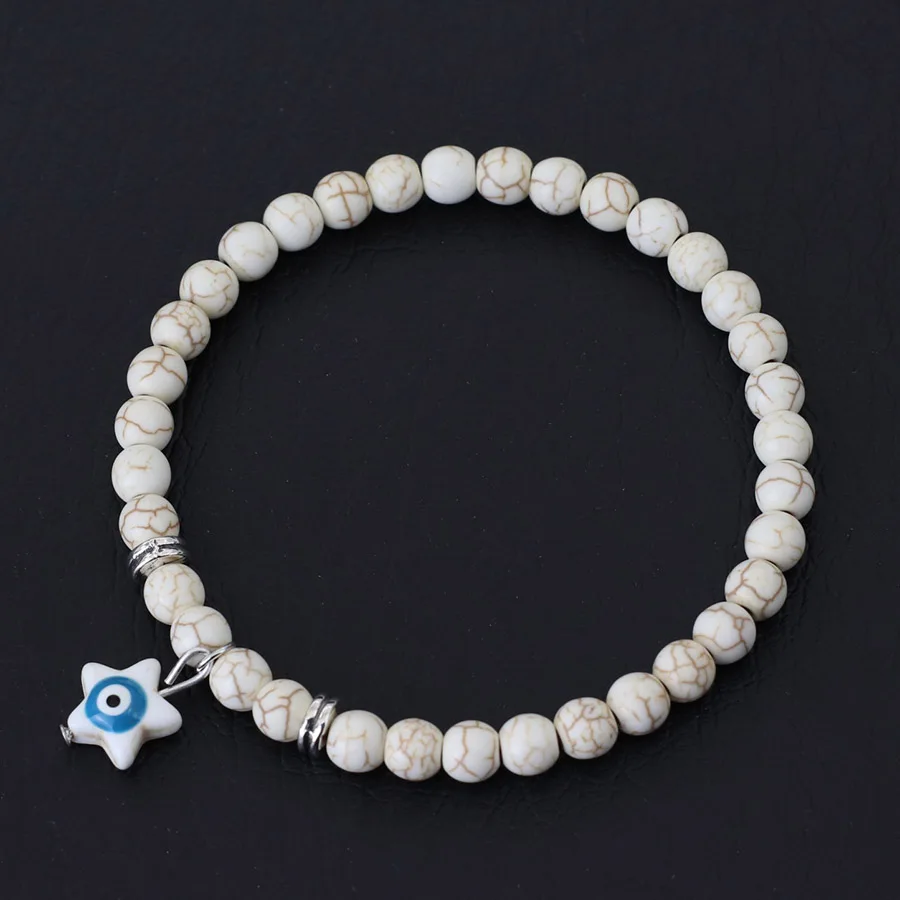 Bohemian Howlite Stone Beach Bracelet for Men and Women