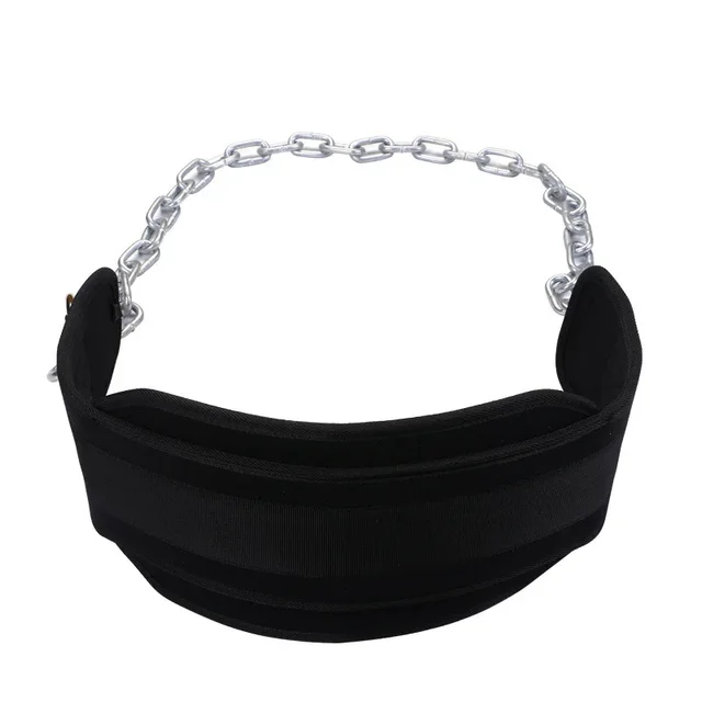 1Pcs New Style Weight Lifting Back Gym With Chain For Fitness Bodybuilding Pull Up Strength Training Load Waist Strap Thicken 5
