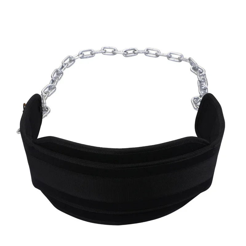 1Pcs New Style Weight Lifting Back Gym With Chain For Fitness Bodybuilding Pull Up Strength Training Load Waist Strap Thicken 5