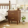 Nightstands , Bedside Table for Bedroom, End Table with 2 Drawers, Mid Century Modern Bed Side Table with Stora 5