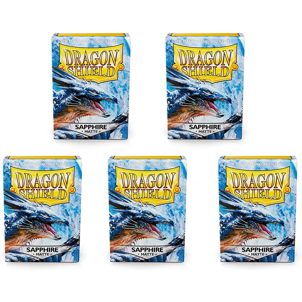 

5 Packs Dragon Shield Matte SAPPHIRE Standard Size Card Sleeves Cards Cover MGT Cards Protector for PKM/Star Reals Board Games