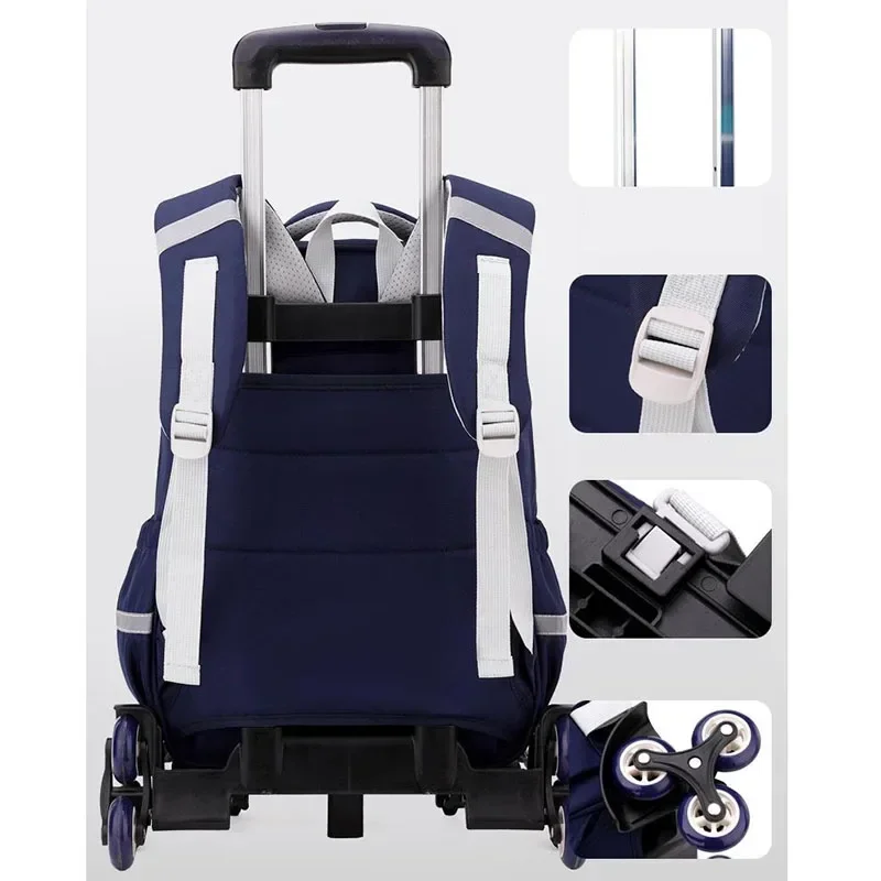 New Mochilas Escolares School Backpack Rolling Back Pack Wheeled Bagpack Kids Trolley School Bag for GirlsTravel Luggage Bolsa