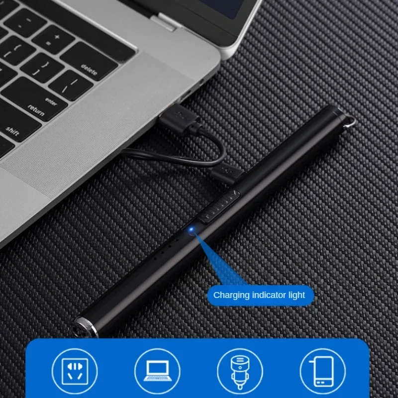 Windproof Electric Arc Lighter Gas Stove Candle Kitchen Lighter Power Display Long Pulse Ignition Gun USB Rechargeable Lighter
