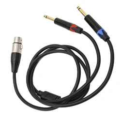 Premium 6.35mm to XLR Y Splitter Microphone Cable with 24K Gold Plated Connectors (3m)