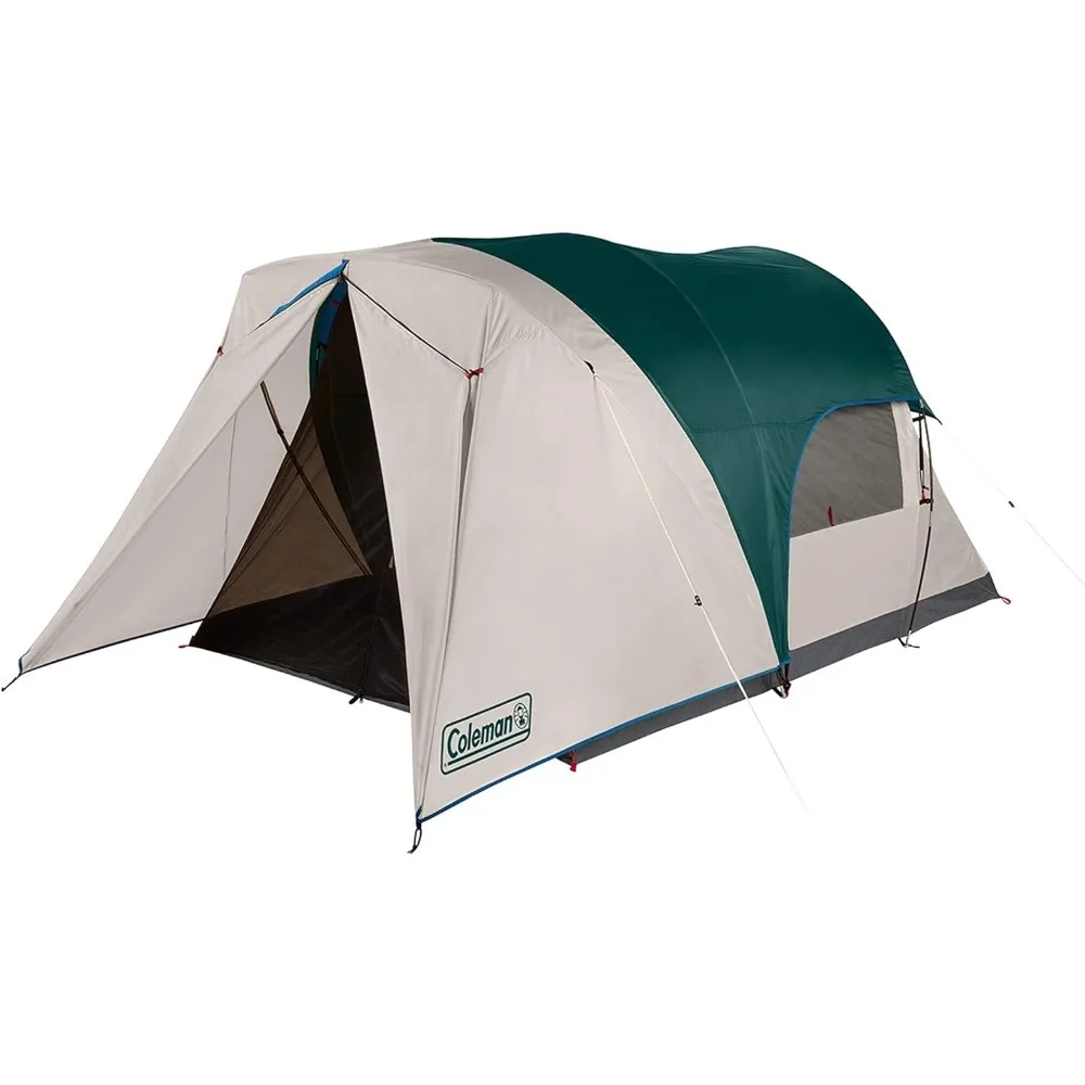 

Camping Tent for 6 Person, Enclosed Screened Porch Option, Includes Rainfly, Carry Bag, Family Camping Tent