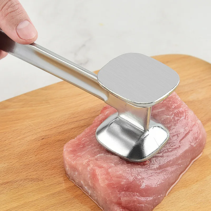 Aluminum Alloy Meat Hammer Loose Tenderizers Pounders Knock-sided For Steak Pork Portable Household Kitchen Steak Pork Tools