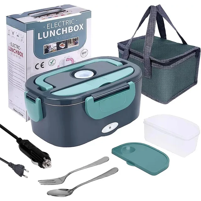 Scaldavivande elettrico da 1,5 L 60W Scaldavivande portatile per auto o casa - A prova di perdite, riscaldamento al pranzo a microonde per camionisti 1