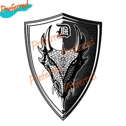 Dragon Head Shield Western Dragon War Car Sticker Decal for Your All Cars Racing Laptop Motorcycle Helmet Trunk Surf Camper