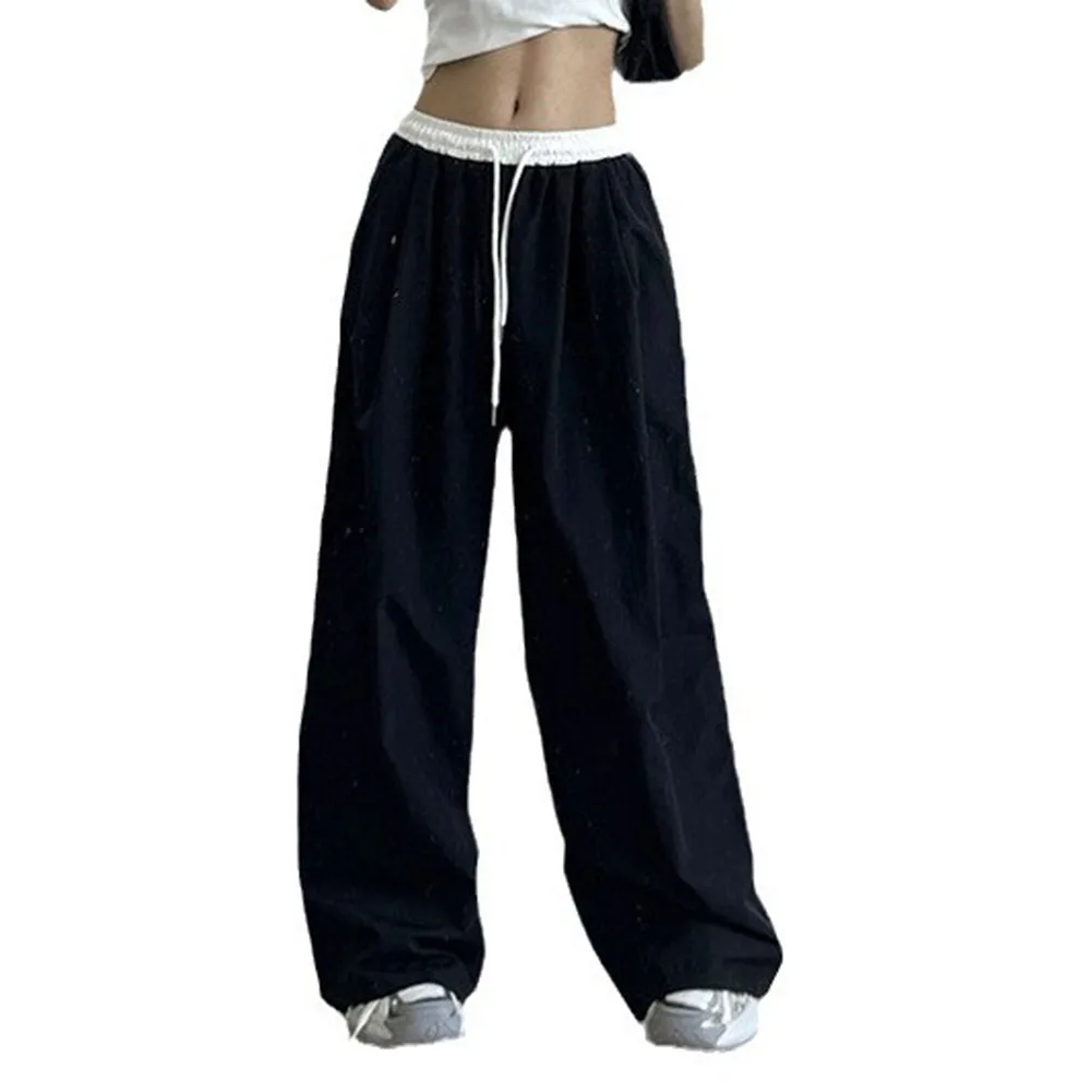 Lässiger Ausflug für den täglichen Gebrauch, schwarze Y2K-gestreifte Hose, lässig, Frühling, Sommer, Herbst, Winter, Urlaub, Urlaub, Alltag, brandneu – Detail 8