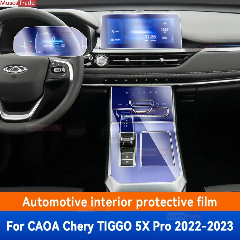 

For CAOA CHERY TIGGO 5X Pro 2022 2023 Car Interior Center Console Screen Protective Film Anti-scratch Repair Sticker Accessories