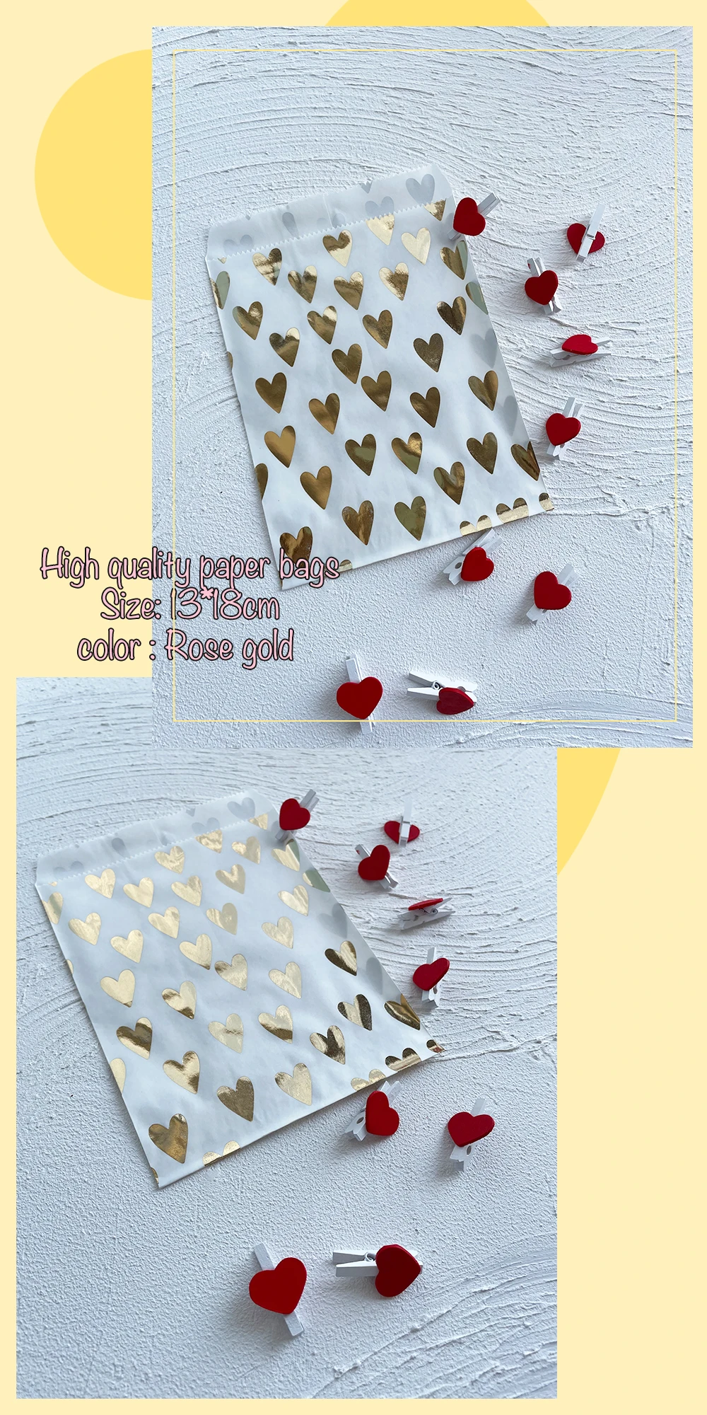 50 Stück Roségold Silber Süßigkeiten Buffet Taschen Polka Dot Star Chevron Stripe Cookie Food Pack Taschen Kindergeburtstag Party Leckerli Gastgeschenk Tasche – Detail 3