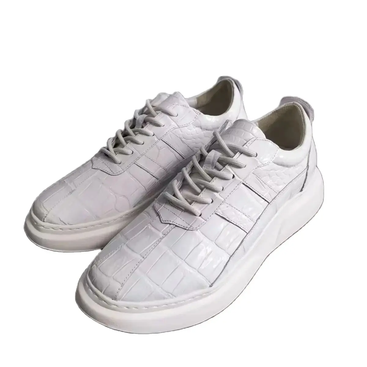 

BATMO 2024 new arrival Fashion Crocodile Skin causal shoes men,male Genuine leather sneakers PDD344