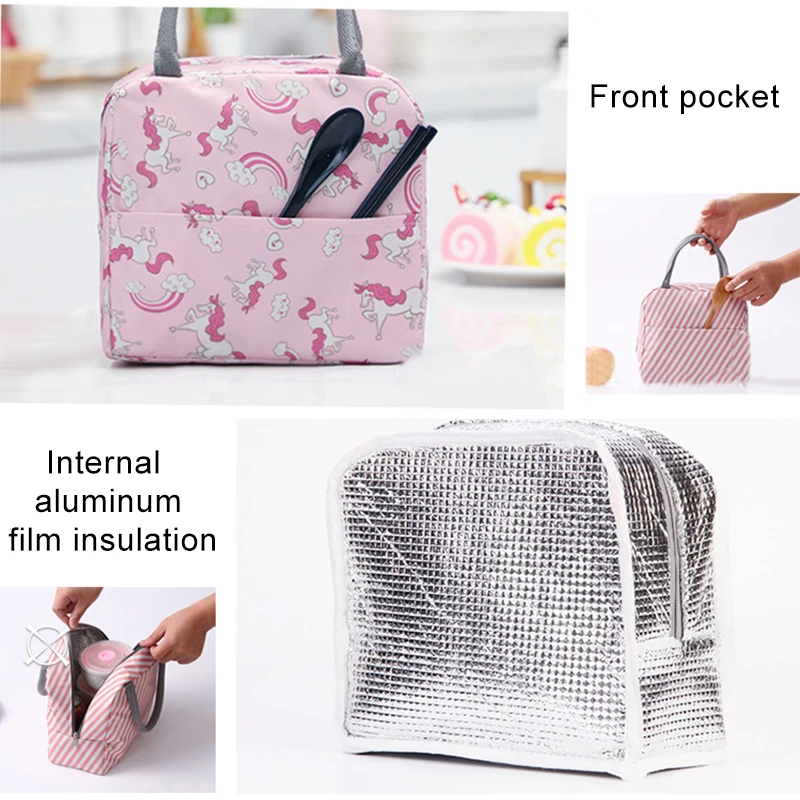 Portable Cooler Bag Ice Pack Lunch Box Insulation Package Insulated Thermal  Food Picnic Bags Pouch For
