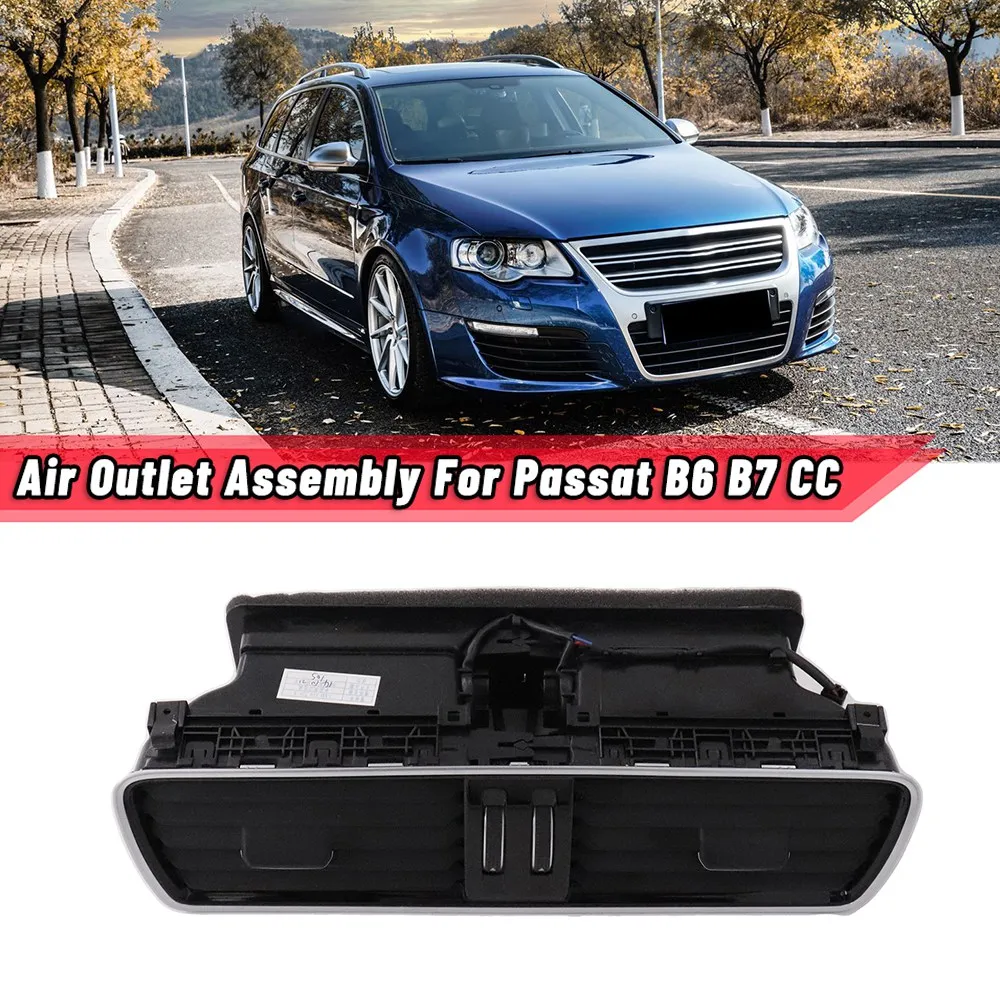 Presa d'aria per auto A/C Console centrale aria condizionata prese d'aria gruppo presa d'aria centrale per Passat B6 B7 CC 3AD819728A - immagine 3