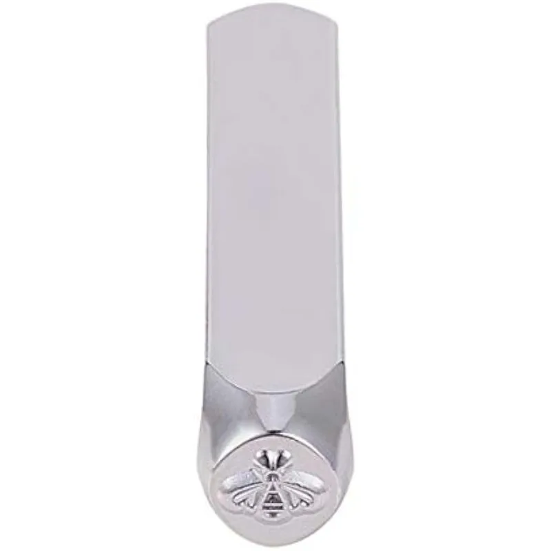 6mm 1/4" Bee Metal Design Stamps Electroplated Hard Carbon Steel Punch Stamping Tool for Jewelry Leather Wood Crafting 1pc metal stamping tool
