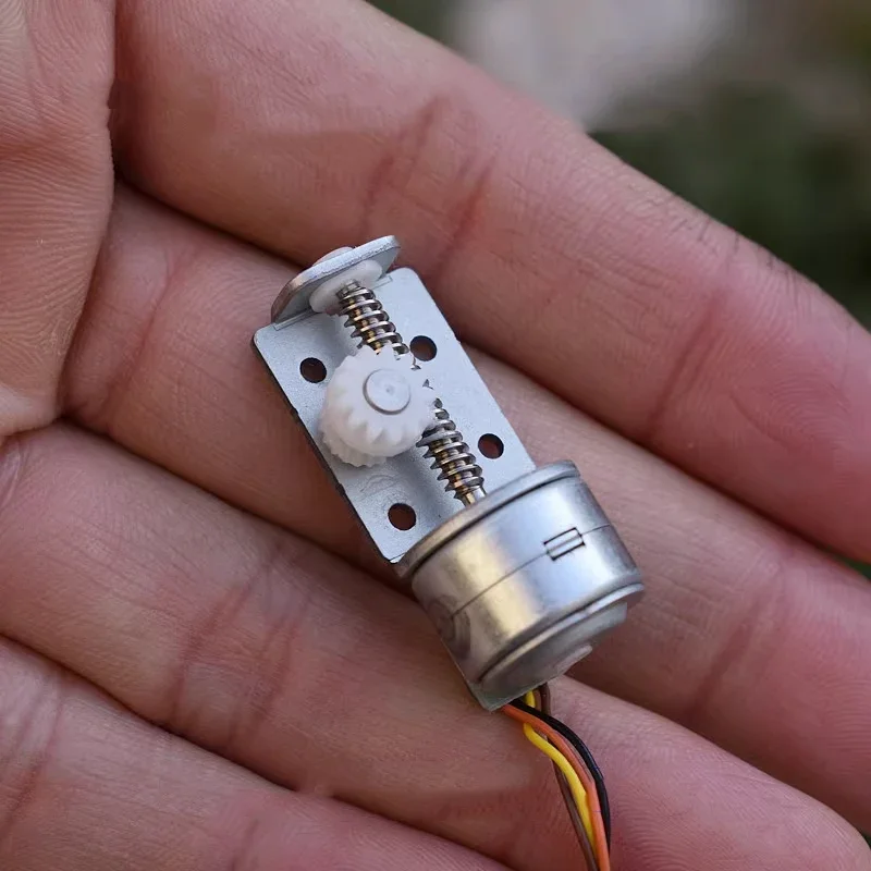 15BY Mini 15mm 2-Phase 4-Wire Stepper Motor Stepping Motor Linear Screw Shaft Rod Block 13 Teeth Plastic Gear DIY Camera Monitor
