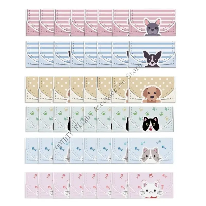 24Pcs 동물 인사말 카드 편지지 종이 세트 어린이 교실 생일 졸업 Foldable 쓰기 종이 6.4x8.4In