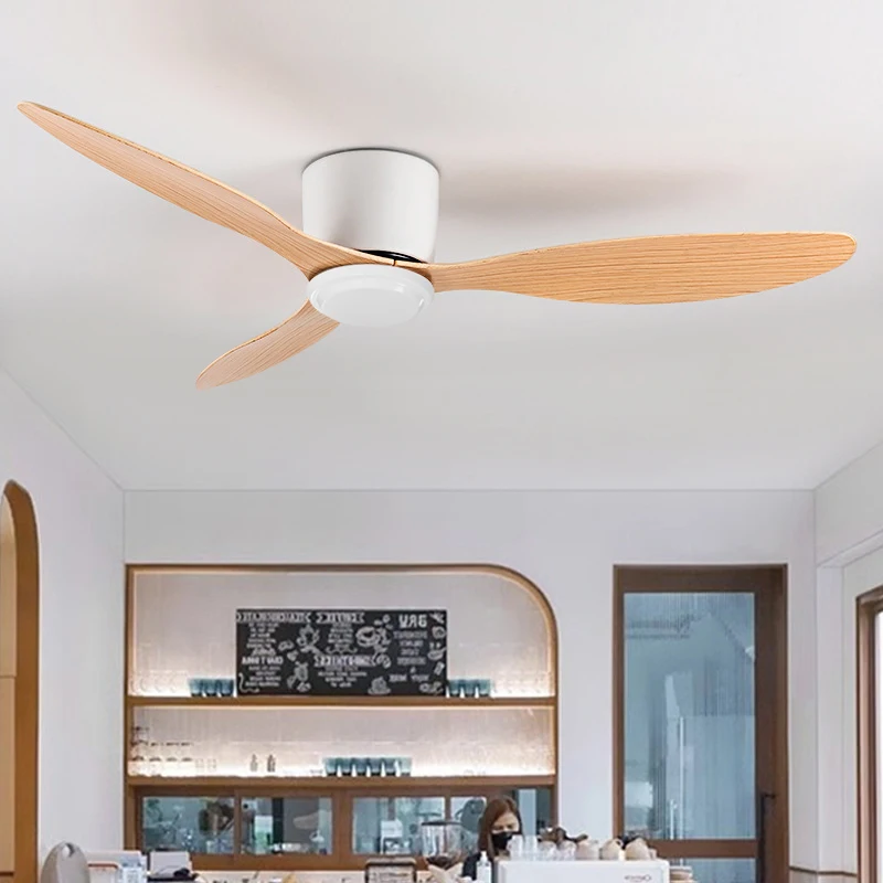 Modern Black White Low Floor DC Motor 30W Ceiling Fans With Remote Control Simple Ceiling Fan Without Light Home Fan 4
