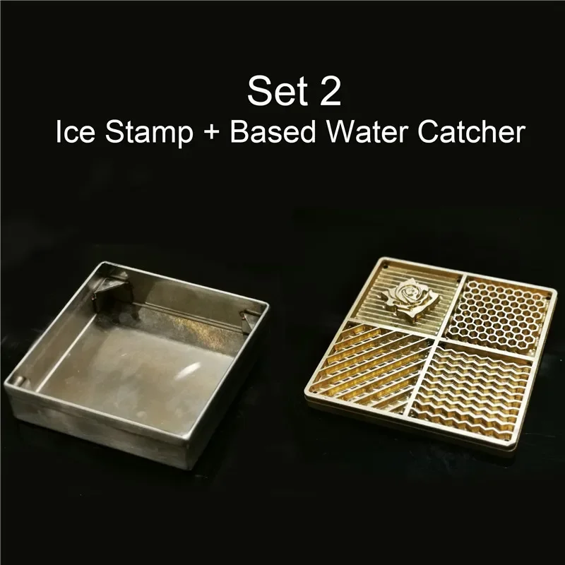 Custom Logo Ice Stamp Ice Cube Stamping Plate Personalized Bar Cocktail Ice  Tray Brass Honeycomb Cold Ice Brander Water Catcher - AliExpress