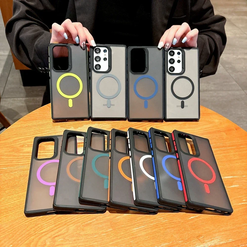 Slim Matte Liquid Magnetic Wireless Charging Protective Case Cover