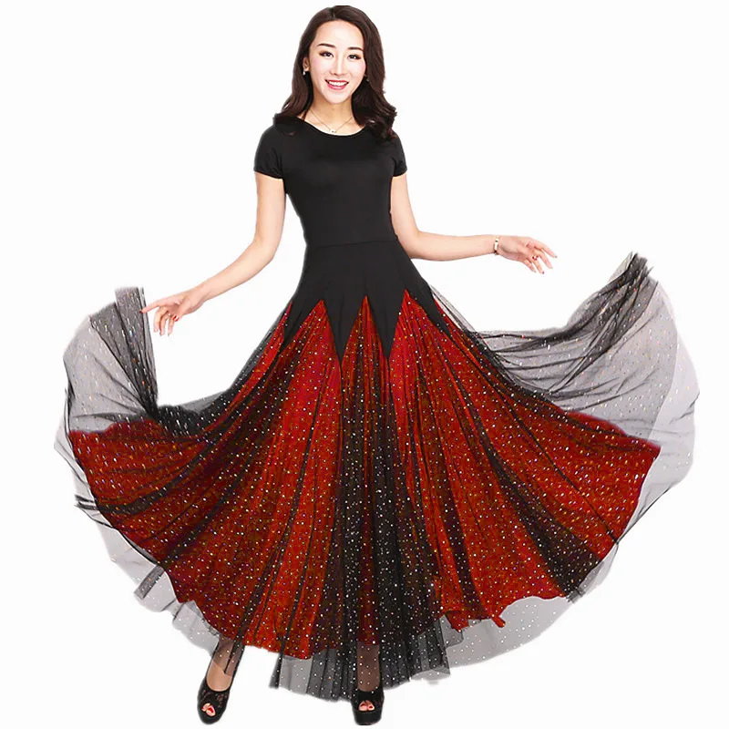 

Waltz Ballroom Competition Dress Dance Performance Stage Costume Practice Wear Evening Party Gowns Concert Outfits Sequins