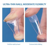 KOSKOE Nail Tips Glue Gel Press on False Nail Tips Set Nail Extension Soft Gel UV Lamp Nail Files Accessories Nail Starter Kit 2
