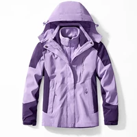 Men's Women's Waterproof Winter 3in1 Detach Camp Fish Hike Trekking Climb Ski Jackets Breathable Oversized 5XL Male Girl Coat 2