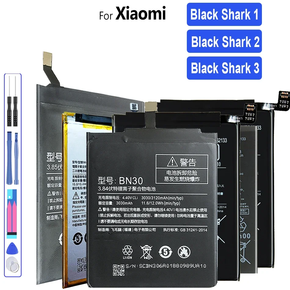 Batteria Del Telefono Bs06Fa Bs03Fa Bs01Fa Per Xiaomi Black Shark 1 2 3 3S Shark2 Shark3 Per Xiaomi Black Shark Helo Battery 4000Mah